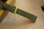 olive nubuck leather watch strap – photo 7