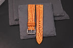 patina orange alligator leather watch strap – photo 4