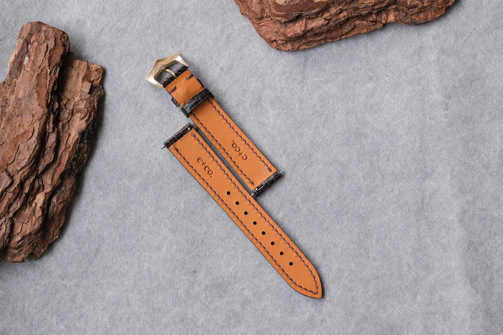 dark brown teju lizard leather watch strap – photo 5