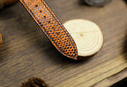 orange & black lizard leather watch strap – photo 7