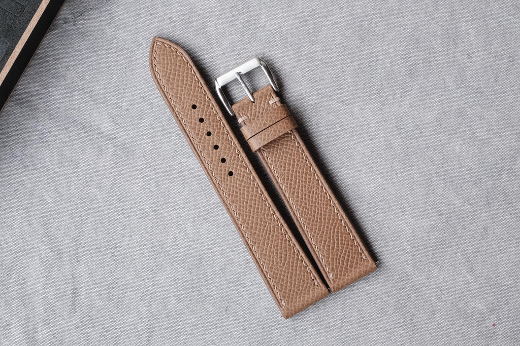 tan brown epsom leather watch strap – photo 8