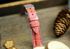 salmon pink alligator leather watch strap – photo 7
