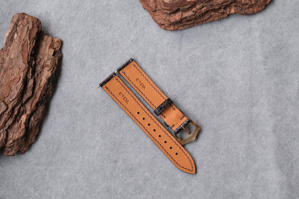 dark brown teju lizard leather watch strap – photo 6