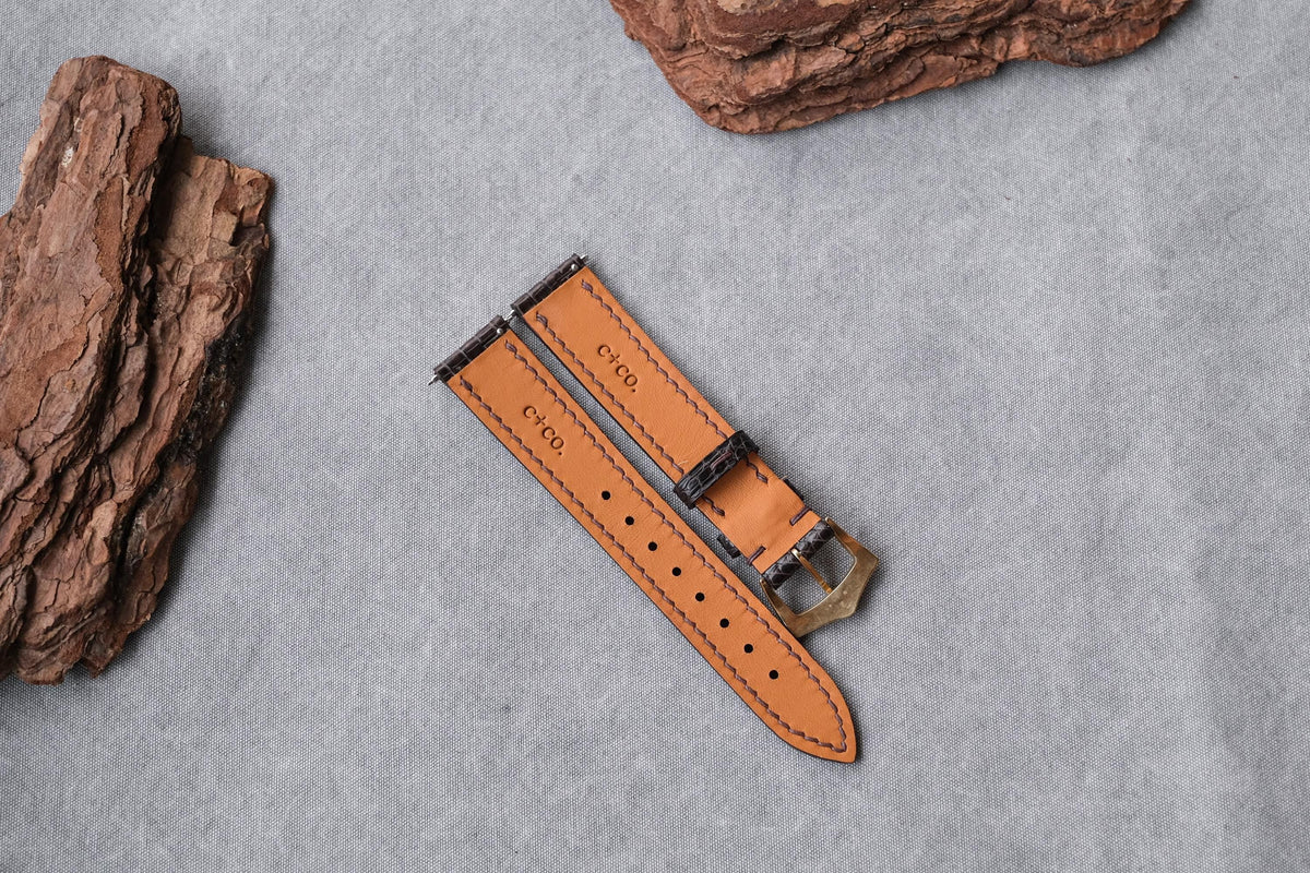 dark brown teju lizard leather watch strap – photo 6