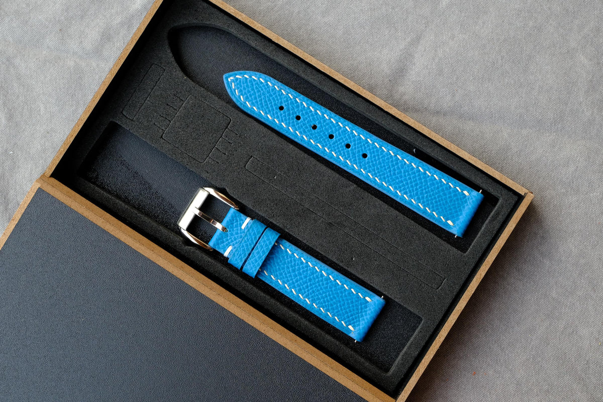 sky blue epsom leather watch strap – photo 5