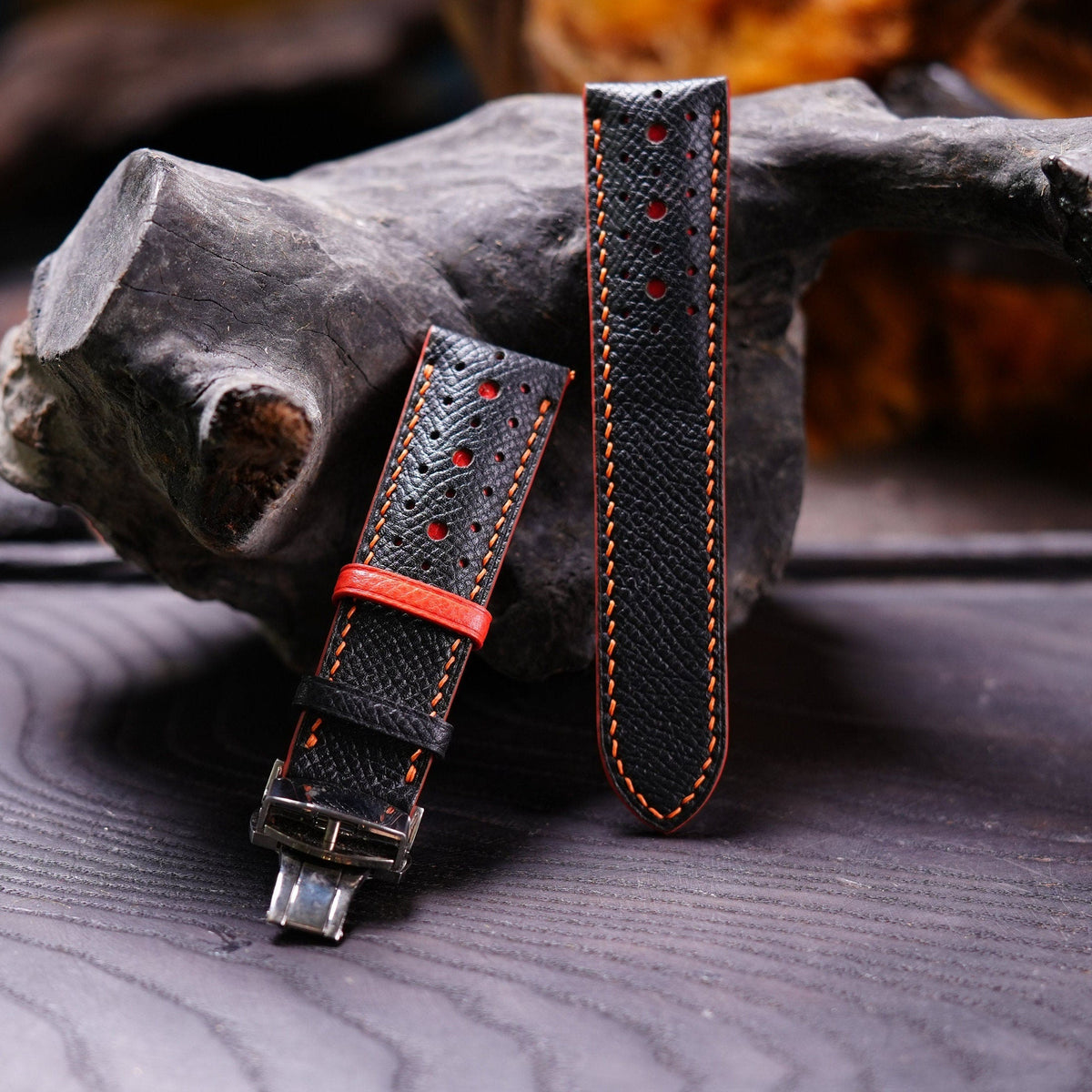 black & red epsom leather watch strap – photo 8