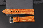 patina orange alligator leather watch strap – photo 5