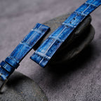 patina blue & light blue alligator leather watch strap – photo 8