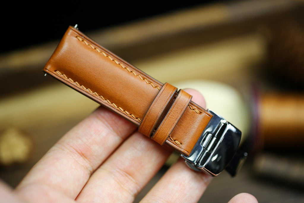 light brown maya leather watch strap – photo 8