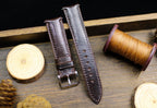 dark brown lizard leather watch strap – photo 8