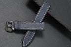 blue gray & black babele leather watch strap – photo 6