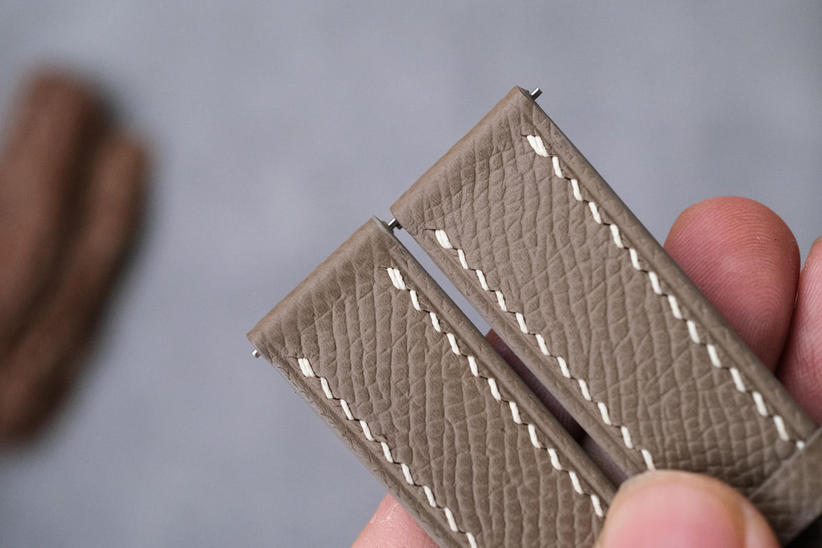taupe epsom leather watch strap – photo 6
