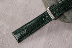 dark green ostrich leather watch strap – photo 7