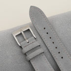 light grey suede leather watch strap – photo 8