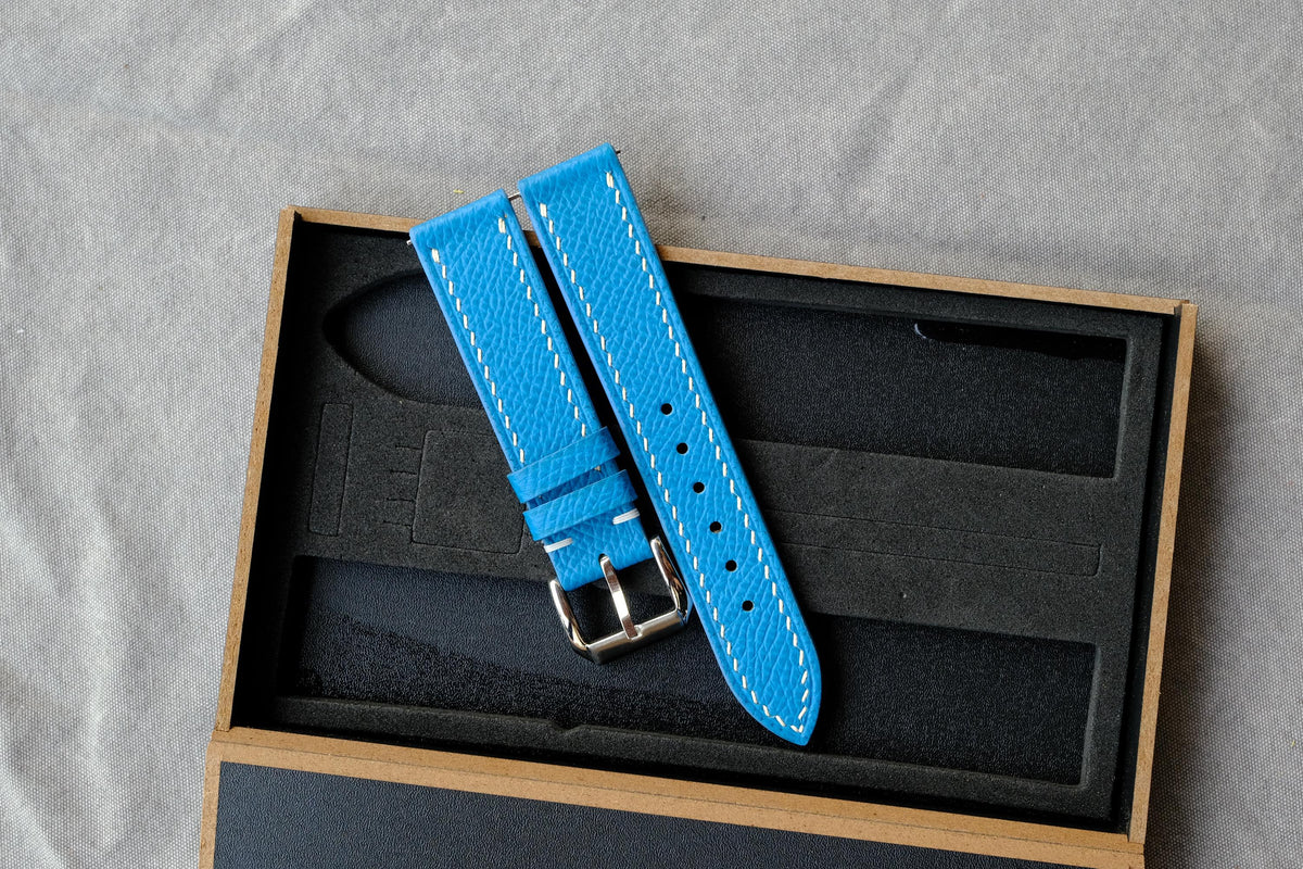 sky blue epsom leather watch strap – photo 6