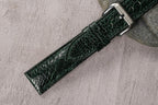 dark green ostrich leather watch strap – photo 8