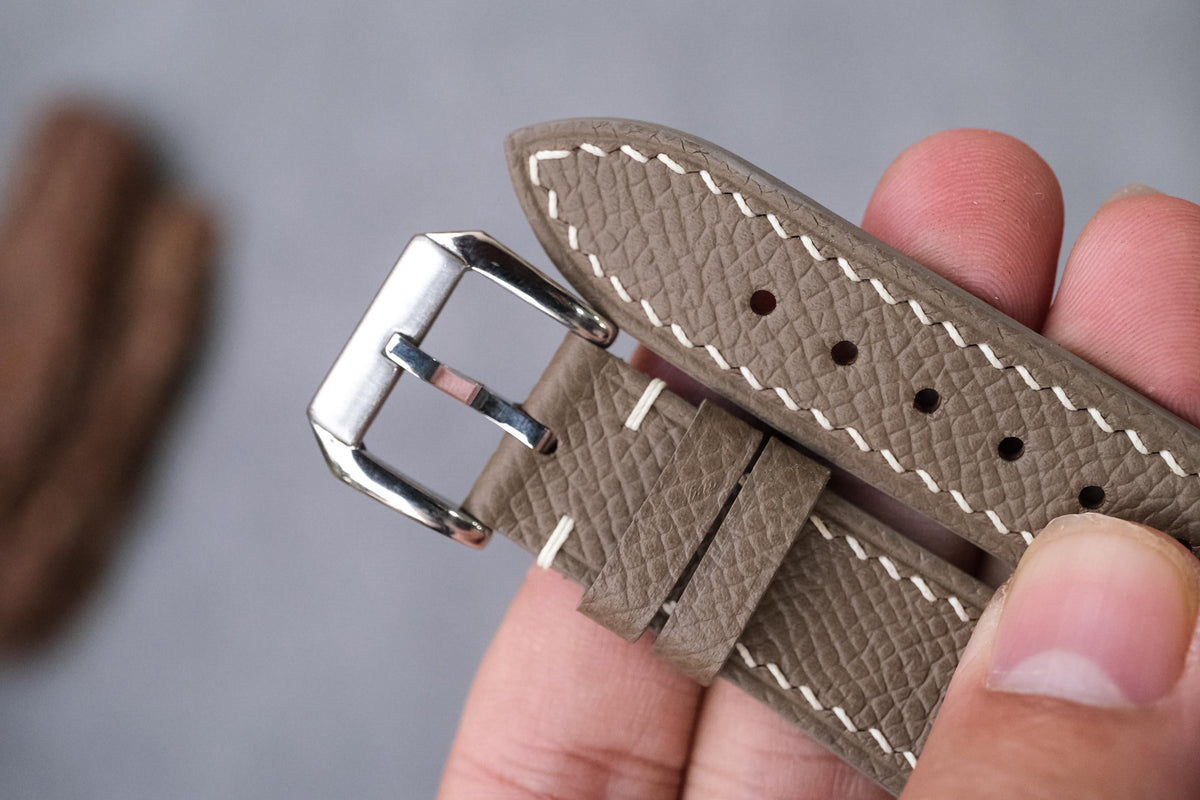 taupe epsom leather watch strap – photo 7