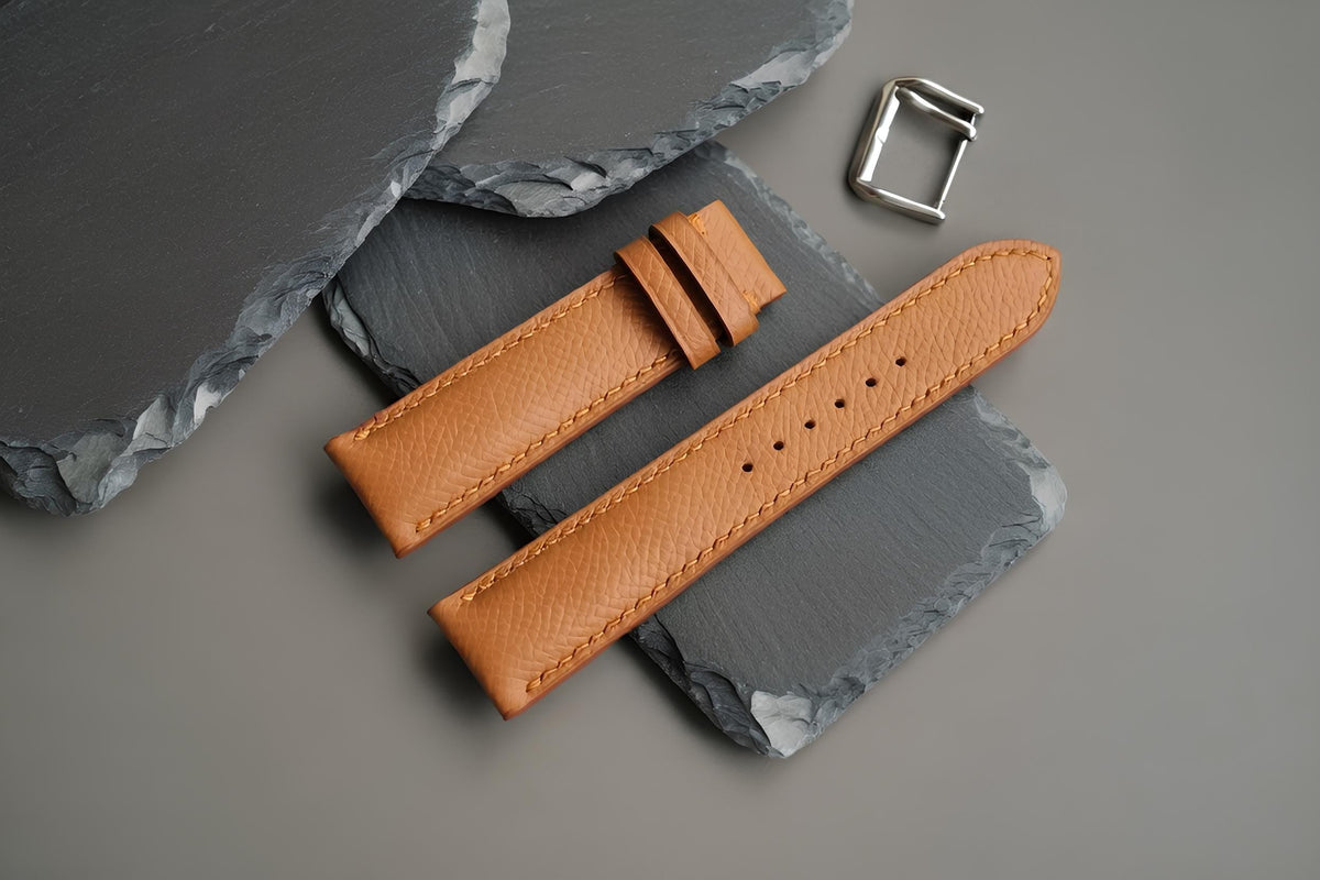 tan epsom leather watch strap – photo 8