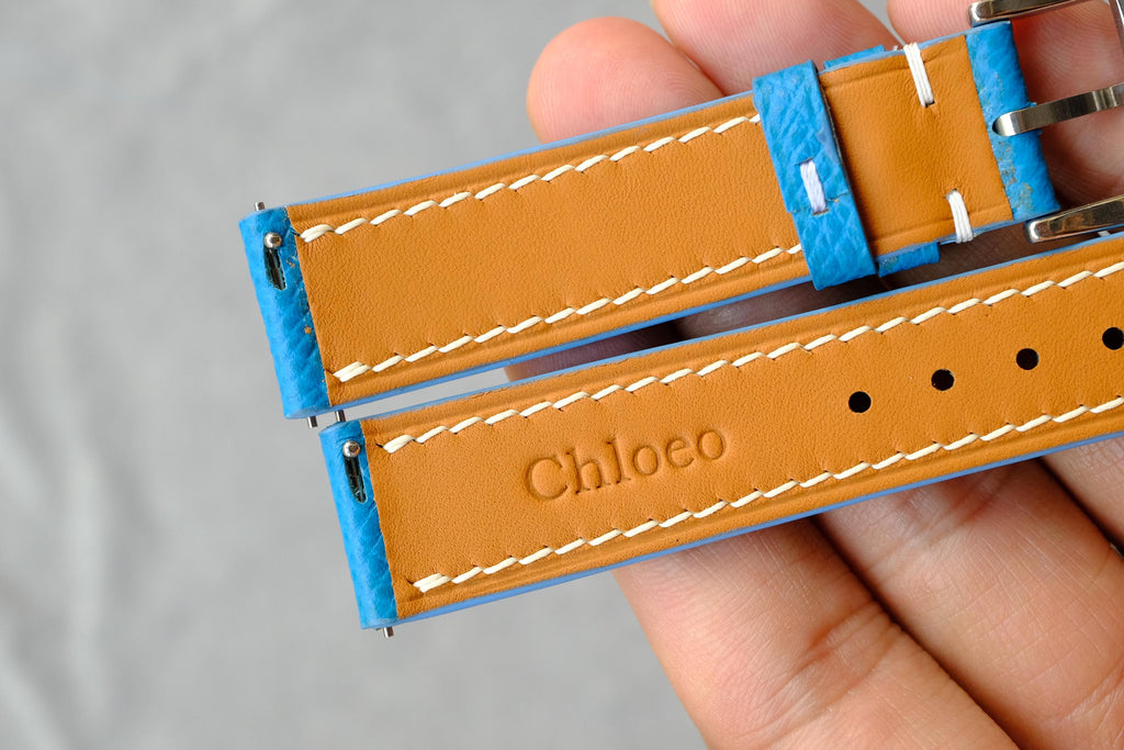 sky blue epsom leather watch strap – photo 8