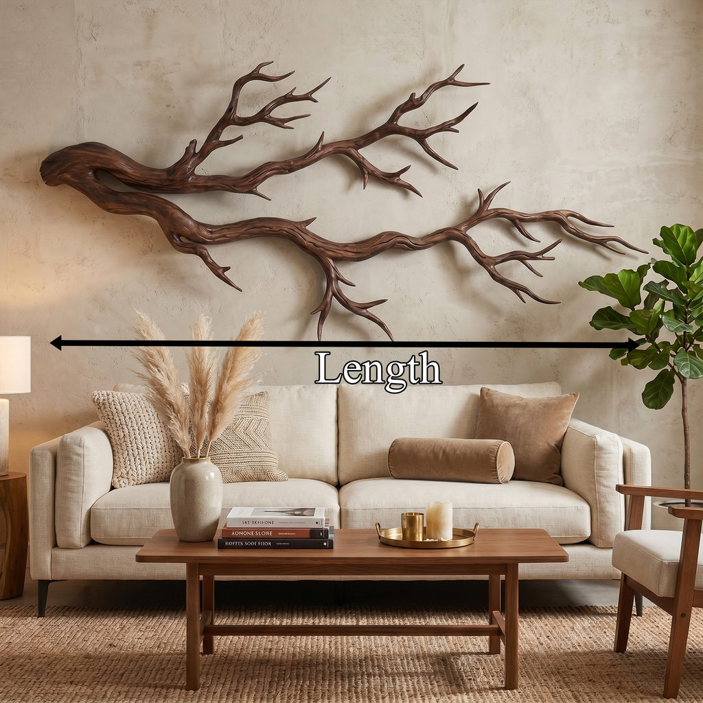 Twisted Tree Root Solid Wood Wall Sculpture, Organic Modern - view 8
