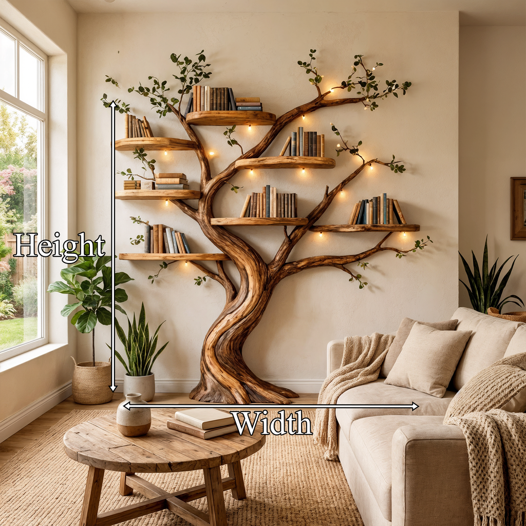 Tree Branch Floating Bookshelf Wall Display for Living Room - view 8