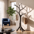 Driftwood Branch Wall Coat Rack for Entryway and Bedroom in Black finish