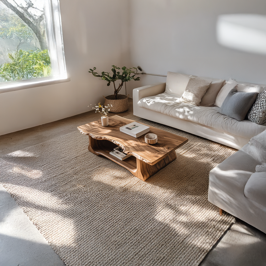Monkey Pod Live Edge Coffee Table with Rustic Finish - view 2