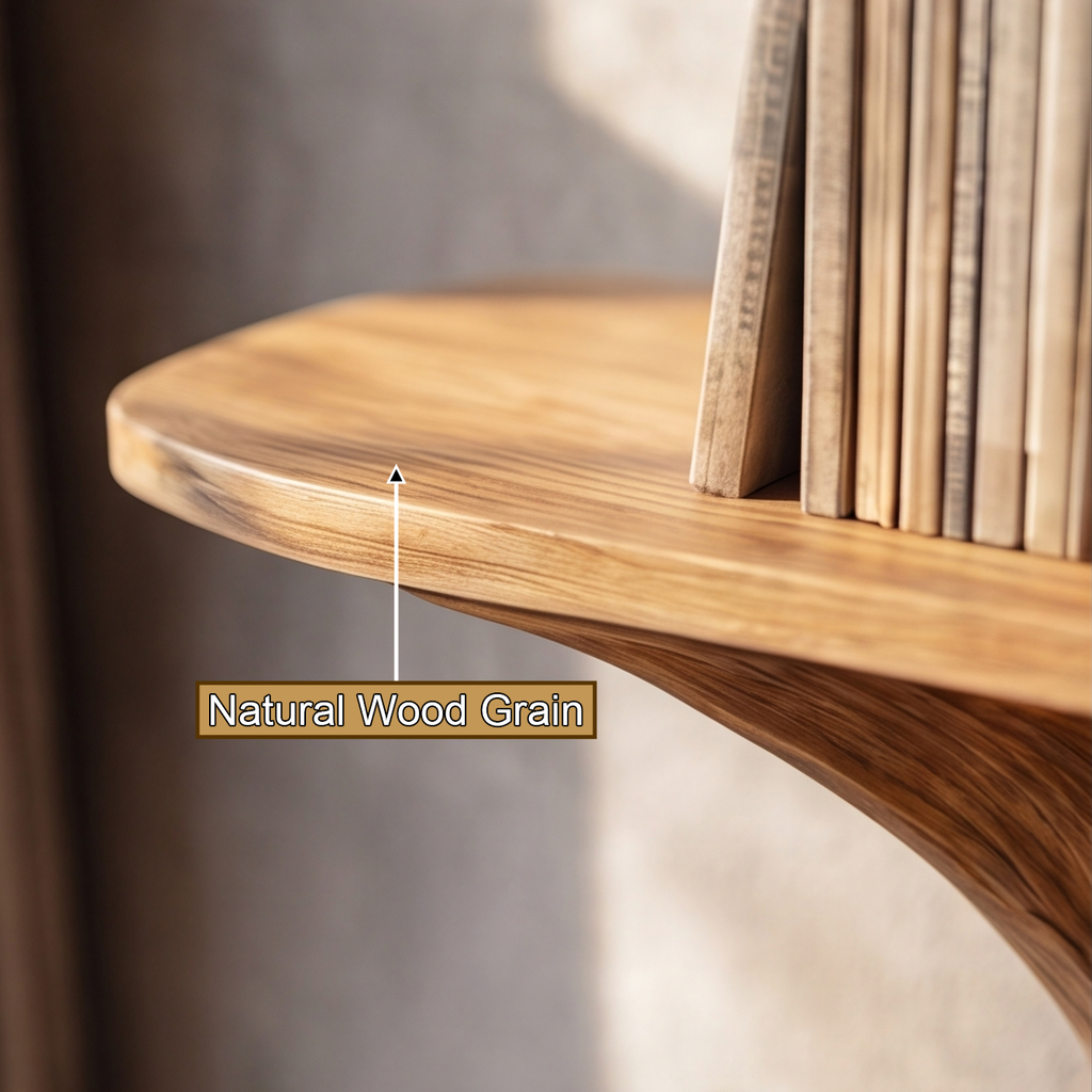 Tall Solid Hardwood Tree Bookshelf with Branch Display Shelves - view 11