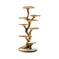 Sculpted Solid Wood Tree-Inspired Cat Tree with Staggered Platforms in Natural Oak finish