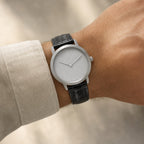 Black Hornback Alligator Leather Watch Strap worn on the wrist