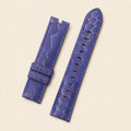 Blue Python Leather Watch Strap leather watch strap, flat lay