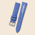Blue Stingray Leather Watch Strap leather watch strap, flat lay