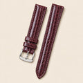 Bordeaux Lizard Leather Watch Strap leather watch strap, flat lay