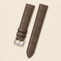 Brown Alligator Wings Cut Leather Watch Strap leather watch strap, flat lay