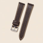 Brown & Beige Lizard Leather Watch Strap leather watch strap, flat lay