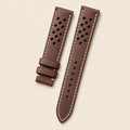 Brown Rally Pueblo Leather Watch Strap leather watch strap, flat lay
