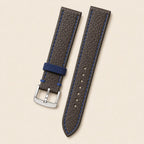 Brown Rally Togo Leather Watch Strap leather watch strap, flat lay