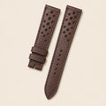 Brown Rally Vachetta Leather Watch Strap leather watch strap, flat lay