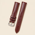 Brown Shell Cordovan Leather Watch Strap leather watch strap, flat lay