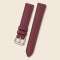 Burgundy Sailcloth Rubber Watch Strap leather watch strap, flat lay