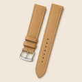 Camel Epsom Leather Watch Strap leather watch strap, flat lay