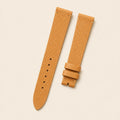 Cognac Epsom Leather Watch Strap leather watch strap, flat lay