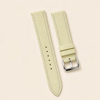 Cream Epsom Leather Watch Strap leather watch strap, flat lay