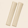 Cream Lizard Leather Watch Strap leather watch strap, flat lay