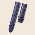 Dark Blue Sea Snake Leather Watch Strap leather watch strap, flat lay