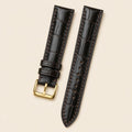 Dark Brown & Chocolate Alligator Leather Watch Strap leather watch strap, flat lay
