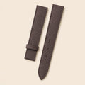 Dark Brown Epsom Leather Watch Strap leather watch strap, flat lay