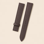 Dark Brown Epsom Leather Watch Strap leather watch strap, flat lay