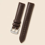 Dark Brown Lizard Leather Watch Strap leather watch strap, flat lay