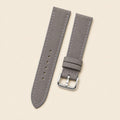 Dark Brown Nubuck Leather Watch Strap leather watch strap, flat lay